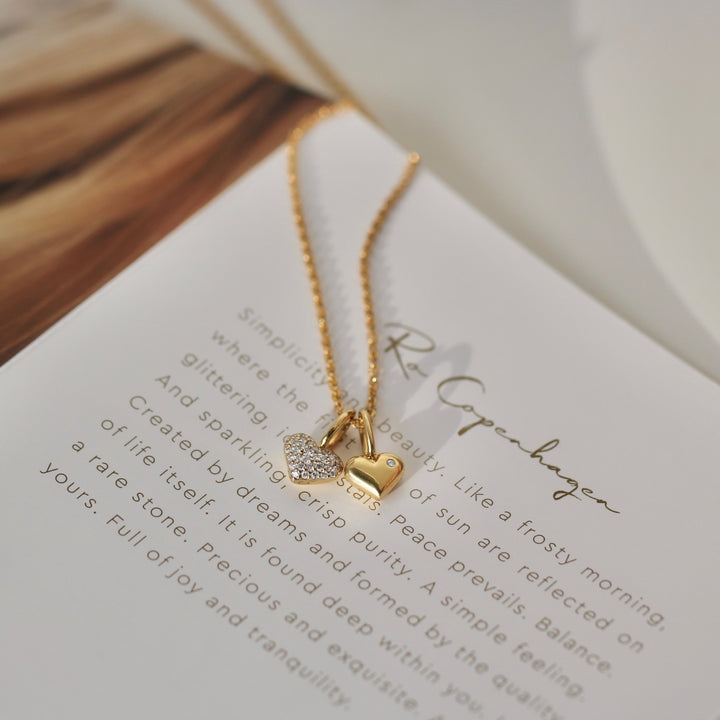 Rock my Heart 18K Gold Pendant w. Diamonds