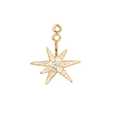 Funky Stars 18K Gold Pendant w. Diamond