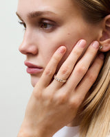 Cut Eternity 14k eller 18k Hvidguld Ring m. Lab-Grown diamanter
