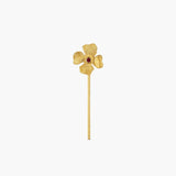 Furaha Gold Plated Earring w. Red Zirconia