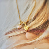 Rock my Heart 18K Gold Pendant w. Diamonds
