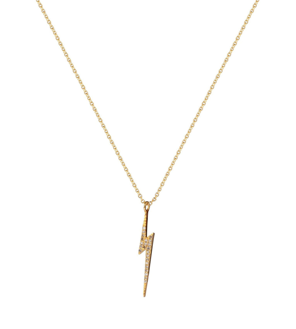 Bolt Gold Vermeil Necklace w. Diamonds