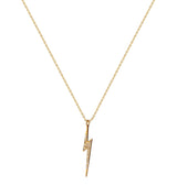 Bolt Gold Vermeil Necklace w. Diamonds