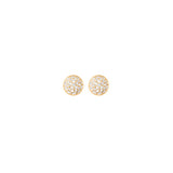 Lotus 18K Gold Studs w. Diamonds