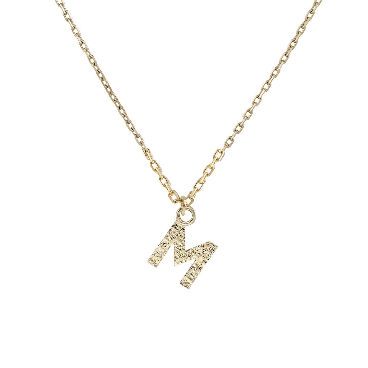Dala Engraved Initial 9K Gold Necklace
