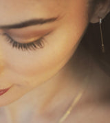 Hanging Bar 18k Roségold Ohrring w. Diamanten