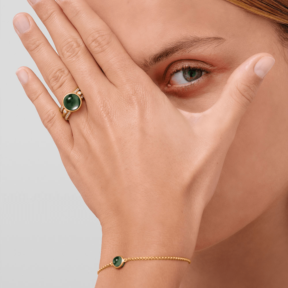 Primini Gold Plated Bracelet w.Tourmaline