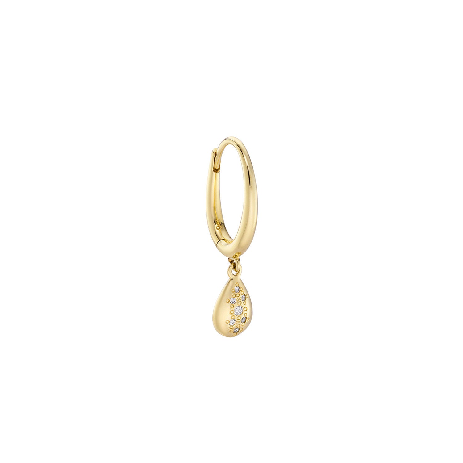 Dala Diamond Scatter 9K Gold Hoop w. Diamonds