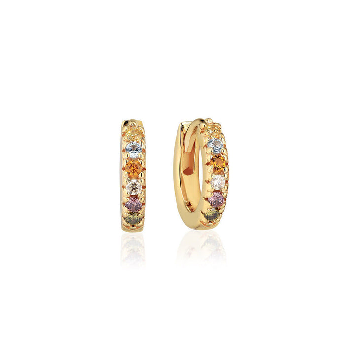 Ellera Piccolo gemischte Farben 18K Gold plattierte Reifen w. Zirkonia