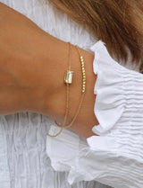 Nord White 18K Gold Bracelet w. Topaz & Diamond