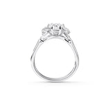 Winter Frost Solitaire 18K White Gold Ring w. 11 Diamonds