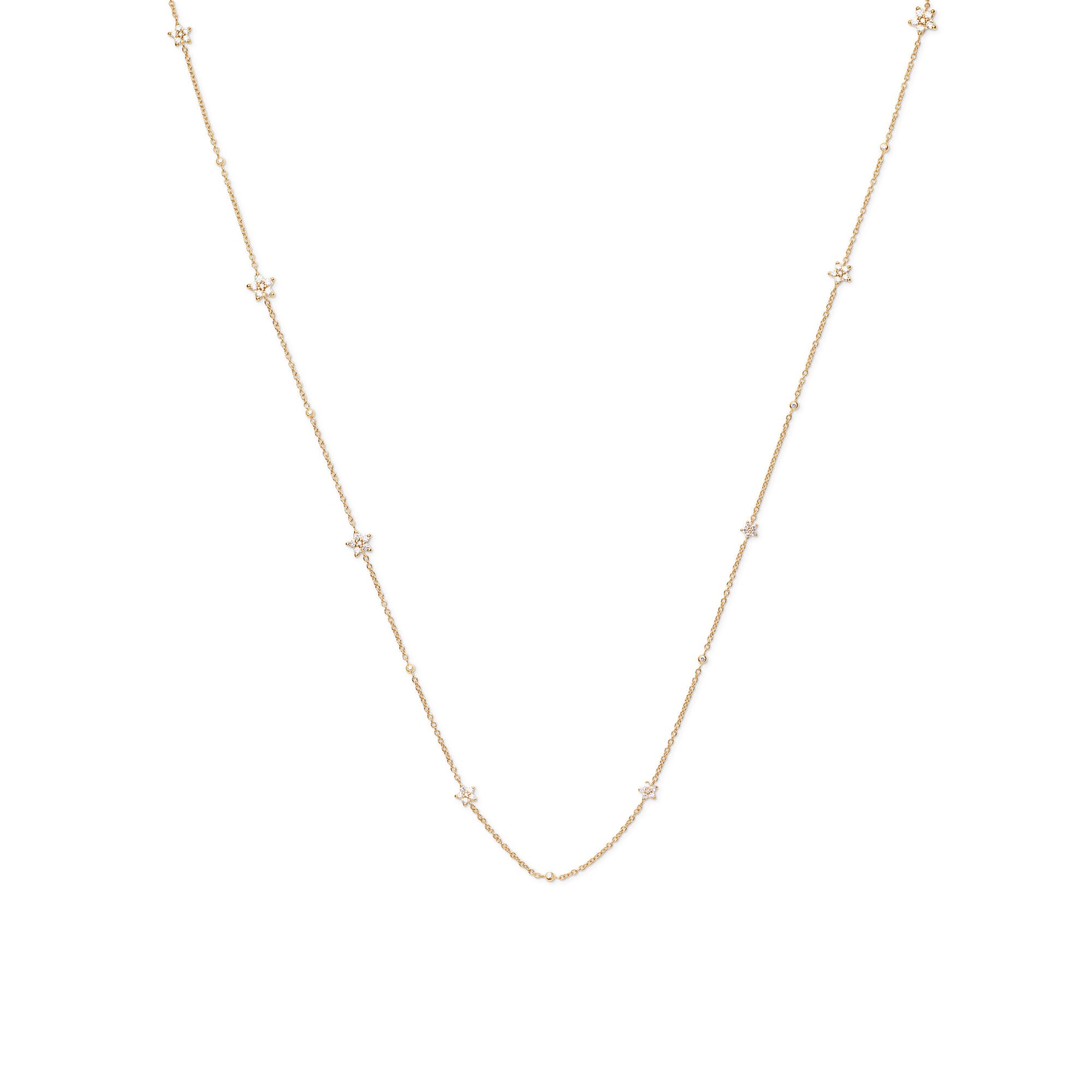Shooting Stars Collier 18K Gold Necklace w. 0.86ct Diamonds