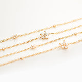 Shooting Stars Collier 18K Gold Necklace w. 0.86ct Diamonds