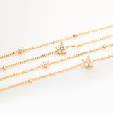 Shooting Stars Collier 18K Gold Necklace w. 0.86ct Diamonds