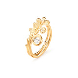 Boho 18k Guld Ring m. Diamanter