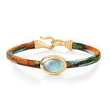 Life Tropic Armband 6mm I 18K vergoldet I Aquamarin