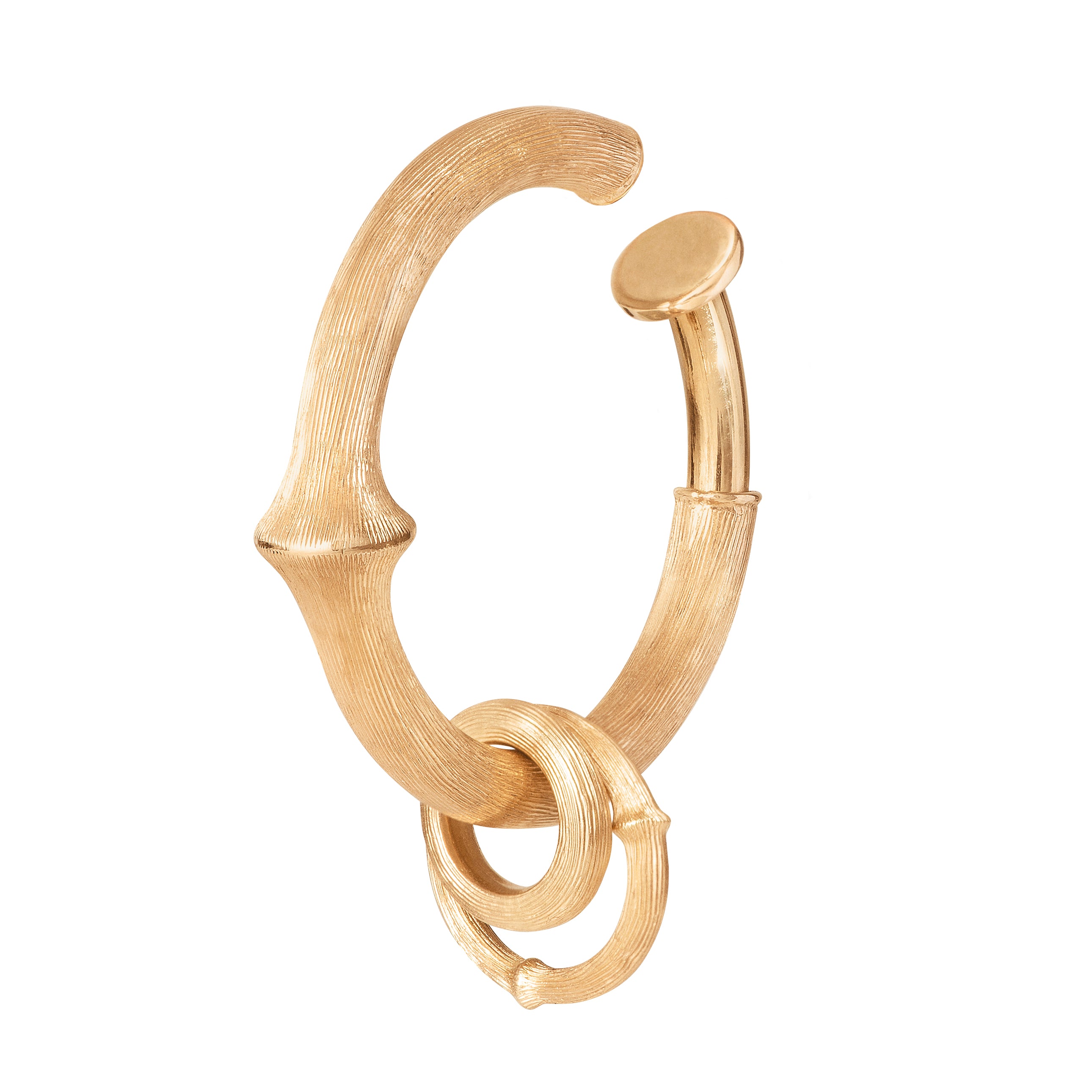 Nature Duo Ohrring aus 18K Gold-Anhänger