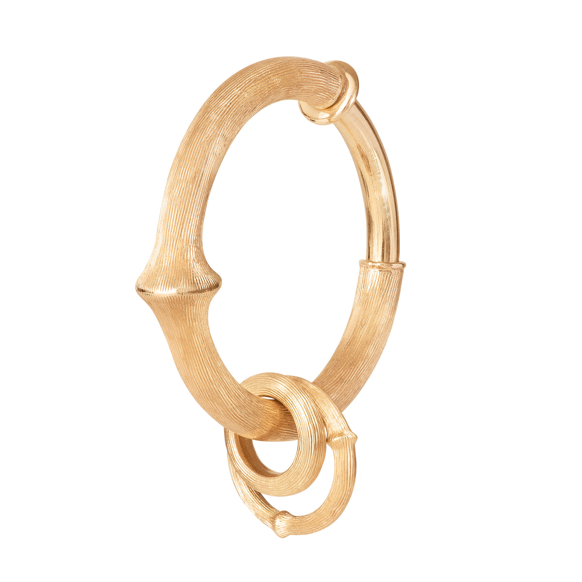 Nature Duo Ohrring aus 18K Gold-Anhänger