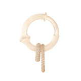 Small Nature 18K Gold Earring-pendant w. Diamonds