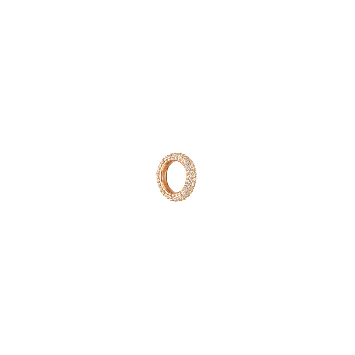 Small Nature 18K Gold Earring-pendant w. Diamonds