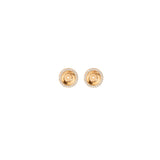 Lotus 18K Gold Stud-pendants w. Diamonds