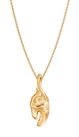 Junger Fisch großer Klaue 18k Gold Anhänger