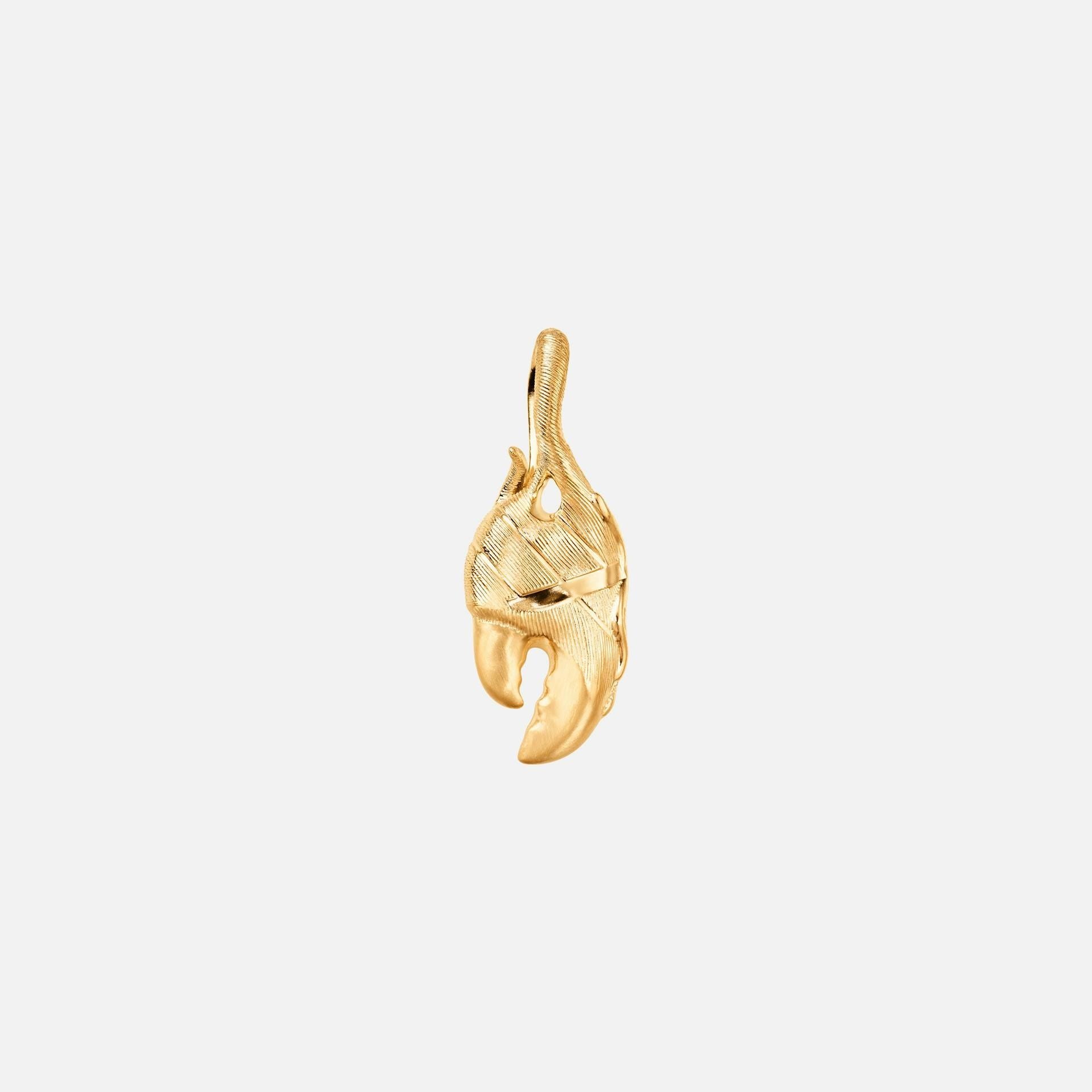 Young Fish Medium Claw 18K Gold Pendant