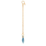 Young Fish 18K Gold Earring-Pendant w. Aquamarine Fish