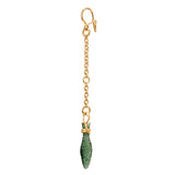 Young Fish 18K Gold Earring-Pendant w. Serpentine Fish