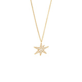 Funky Stars 18K Guld Halskæde m. Diamanter