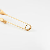 Small Under the Sea Fish Hook 18K Gold Brooche