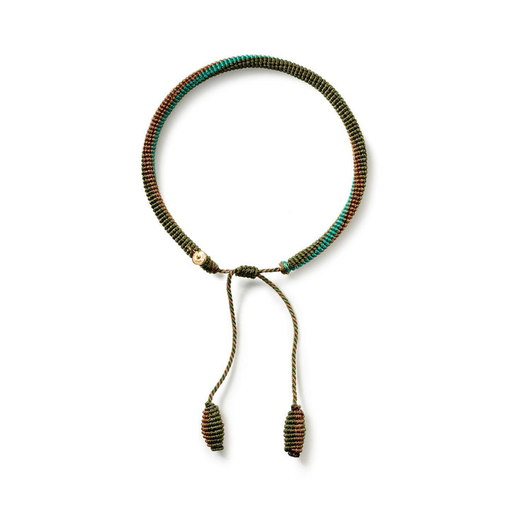 Life Mocha Blue & Brown 18K Gold Bracelet