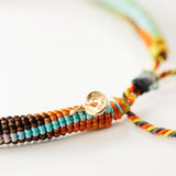 Life Seaside Blue & Orange 18K Guld Armbånd