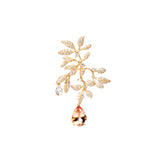 Gipsy 18K Gold Earring w. Diamond & Morganite