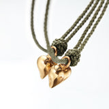 Green Heart 18K Gold Bracelet w. Magnet