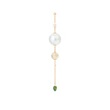 Special Edition Ohrring aus 18K Gold I Perlen, Diamanten, Turmalin & Rutilquartz