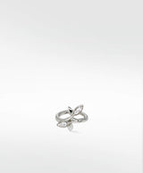 Leaf 14K Whitegold Earring w. Lab-Grown Diamonds