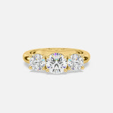 Drei Diamanten 14k Goldring