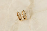 Beaded 14K 8mm Gold Hoops