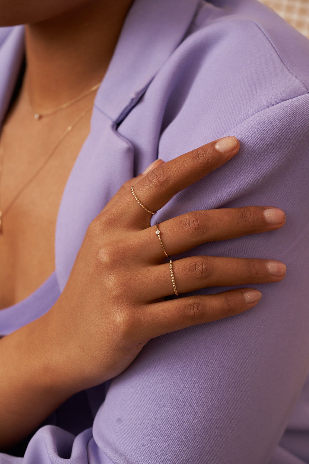 Beaded 14K Guld Ring