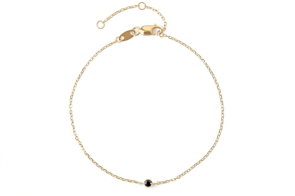 Black Diamond 14K Gold Bracelet