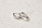 Bold 14K White Gold Hoops