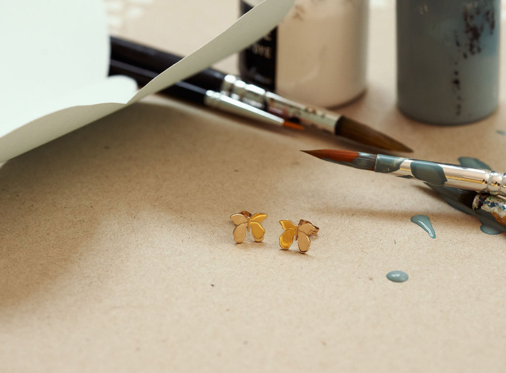 Butterfly 14K Gold Earrings