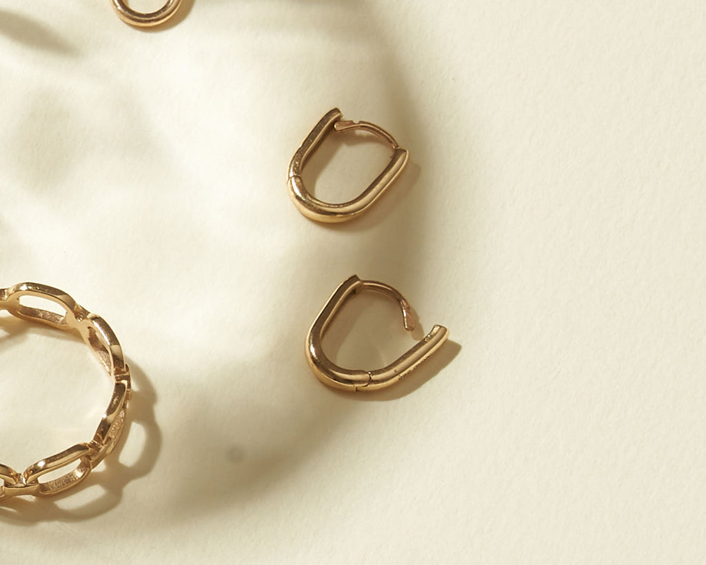 Chain 14K Gold Huggies