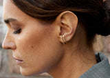 Diamonds Suspender 14K Gold Earring