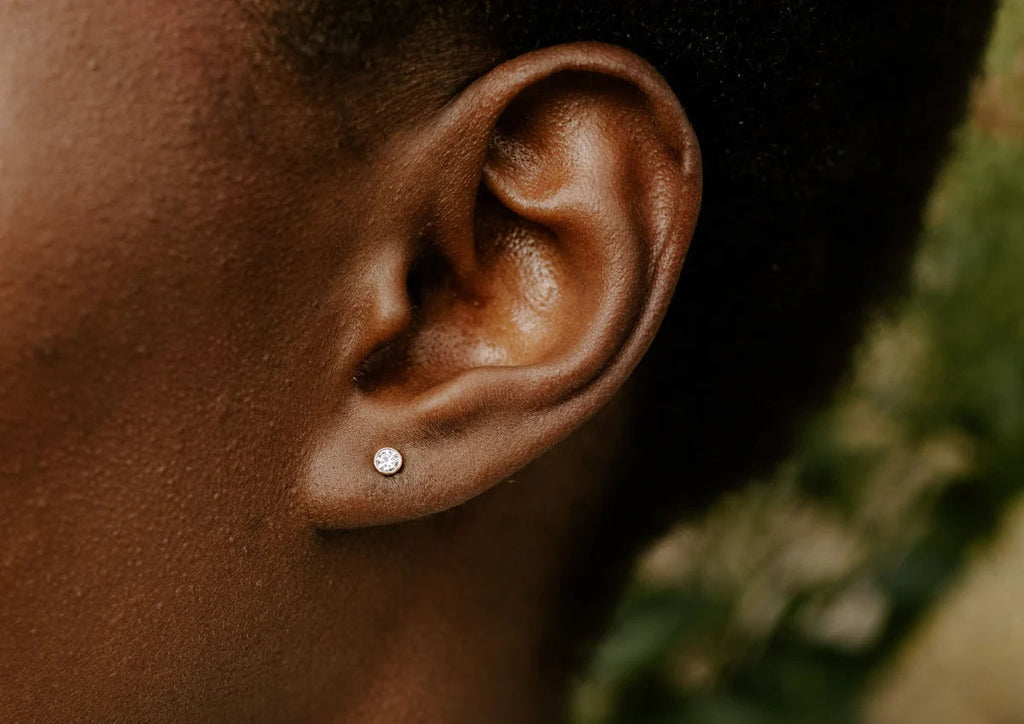 Diamant 14K Guld Øreringe