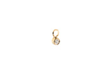 Diamond Hoop Charm 14K Gold Ohrring-Pendant