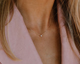 14K Guld Halskæde Halskæde m. 0.11ct Diamant