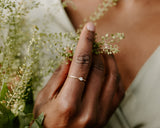 14K Guld Ring m. 0.1ct Diamant