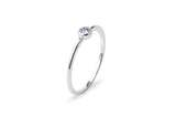 14K White Gold Ring w. 0.11ct Diamond